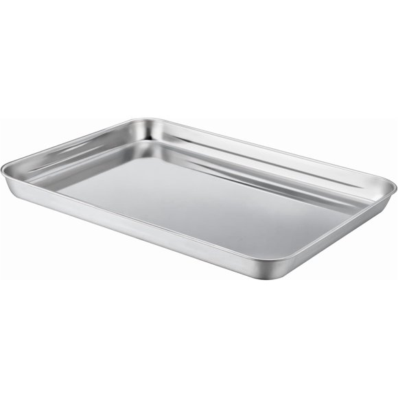 HaWare Plaque de Cuisson 1 Pce, Acier Inoxydable pour Four, Plateau à Biscuits 16”x12”, Non Toxique & Robuste, Finition Miroir & Lavable au Lave-Vaisselle