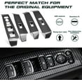 thumbnail image 2 of Xotic Tech Interior Window Lift Door Lock Switch Control Panel Cover Trim, Carbon Fiber Pattern, Compatible with Honda Civic 11th Gen 2022 2023, 2 of 9