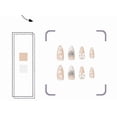 thumbnail image 4 of False Nail Tips Fake Artificial Art DIY Finger Cover White Peach Graceful Bow Finished Removable, 4 of 4