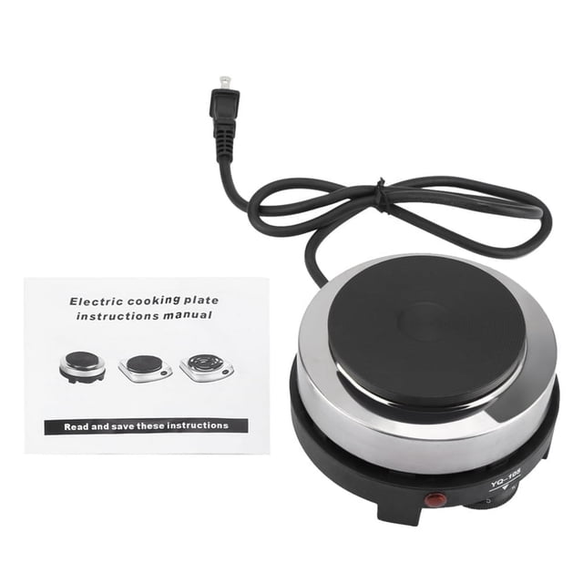 LOVEVER Mini Réchaud. Mini Réchaud Électrique Portable 500w Plaque Chauffante Multifonction (Prise Us 110v) Adapté pour Soupe et Gruau Fondue Chinoise