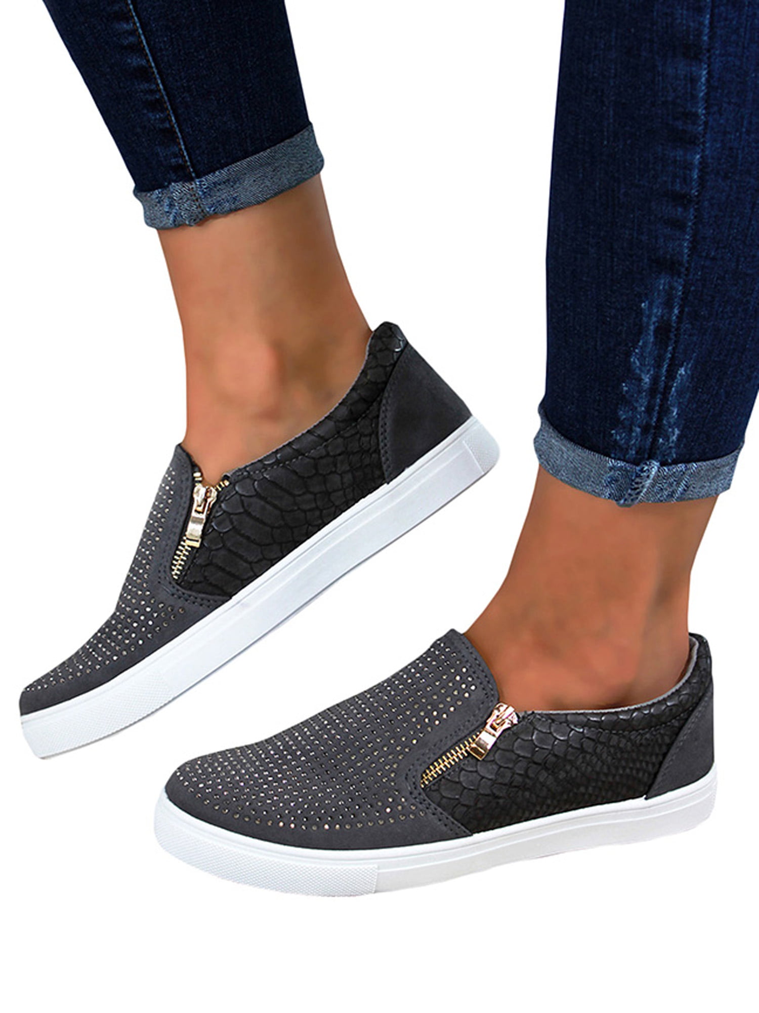womens comfy black trainers