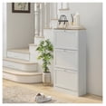 thumbnail image 6 of Narrow Shoe Storage Cabinet for Entryway with 3 Drawers and Adjustable Shelves, Shoe Rack Organizer for 18 Pairs of Shoes, White, 6 of 9
