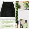 thumbnail image 5 of YIYADO Patio Mini Wood Cold Frame, Compact 2 Doors Garden Greenhouse with Wheels for Indoor Outdoor Use,White, 5 of 7