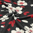 thumbnail image 3 of White Flowers and Red Leaves on Black Men’s Hoodies Sweatshirt Fleece Jackets Long Sleeve Sweatshirts, 3 of 5