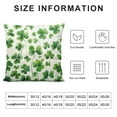 thumbnail image 6 of Acheng St Patricks Day Pillow Covers Watercolor Lucky Green Clover Shamrock Throw Pillow Cover Cushion Case for Sofa Couch Home Farmhouse Decorations,Set of 2 White, 6 of 6