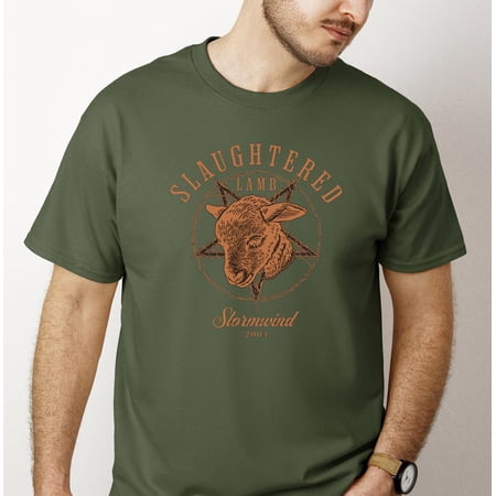 World of Warcraft Slaughtered Lamb Inn T-Shirt – WoW Gaming Graphic Tee for MMORPG Fans Video Game Player Gift Unisex Cotton Gamer Shirt