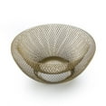 thumbnail image 1 of Double Wall Mesh Decorative Fruit Basket Metal Mesh Coffee Table Candy Snack Bowl Centerpiece Kitchen Holder - Gold, 1 of 1