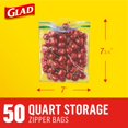 thumbnail image 4 of Glad Zipper Food Storage Plastic Bags - Quart - 50 Count (Packaging May Vary), 4 of 4
