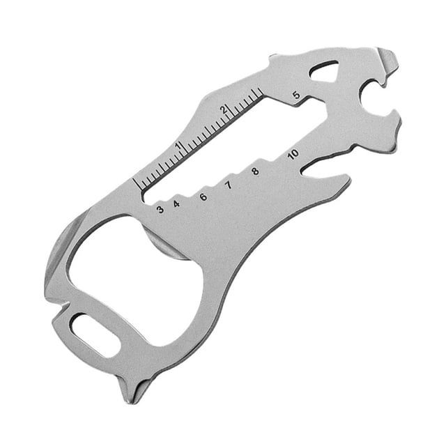 Mosiee Multifunctional Keychain Pocket Multitool Gadgets Card Stainless Steel Bottle Opener Screwdriver Camping Hiking Outdoor Tools