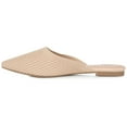 thumbnail image 2 of Journee Womens Aniee Slip On Almond Toe Mule Flats, Widths Available, 2 of 8