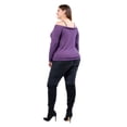 thumbnail image 3 of Blusa diseño doble prenda Roman Fashion /Tallas Extras, 1130 (Morado) violeta oscuro 34, 3 of 5