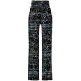 thumbnail image 5 of Top-kevin Black Glitch Grunge Women's Yoga Pants Wide Leg Loose Casual Straight Lace Up Pants Lounge Sweatpants, 5 of 15