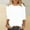 White, variant on Women's 3/4 Sleeve Round Neck Casual Top Blouse Pullover Shirt for Daily Wear