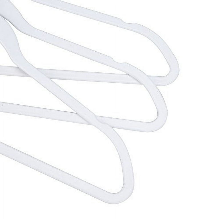  Quality Hangers 50 Pack Slim Plastic Hangers for Clothes -  Heavy Duty Non-Velvet Hangers with 360° Swivel Chrome Hook & Non Slip  Notches - Ideal for Dresses Coats Shirts Jackets 