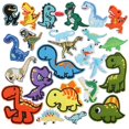 thumbnail image 1 of Parches de Dinosaurio Oso de Fresa 24 Piezas Autocollant De Patch Dinosaure, 1 of 5