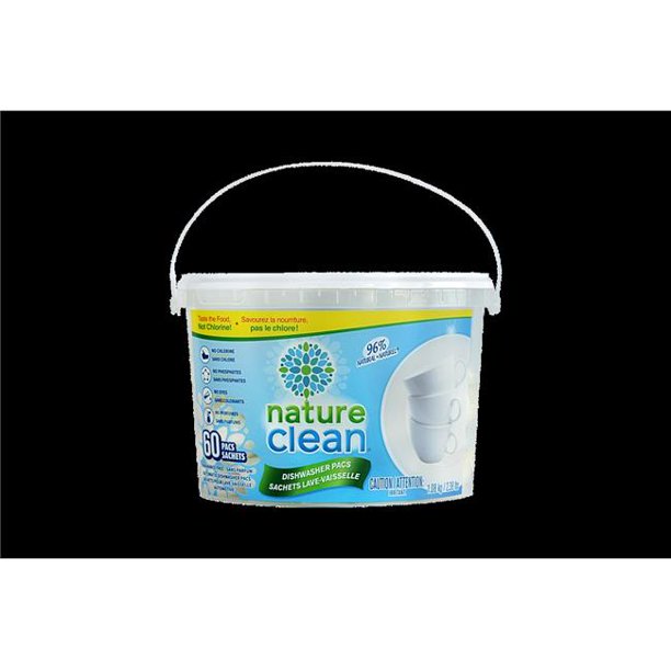 Nature Clean 1038020 Auto Dishwasher Pacs, 60 Count