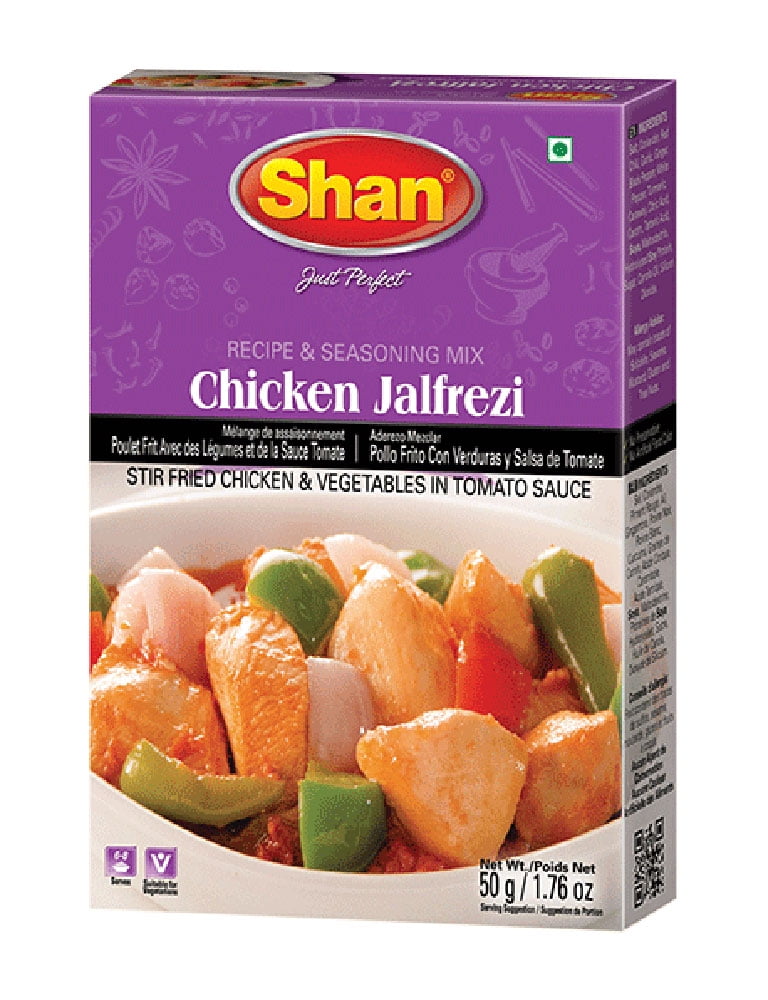 Shan Chicken Jalfrezi Recipe and Seasoning Mix 50g Spice Powder No