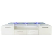 EVORA High Gloss fronts TV Stand for a up to 80" TV's LED included
