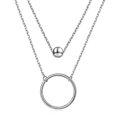 thumbnail image 1 of Collar con colgante de barra triangular y Cruz de corazón infinito de acero inoxidable para mujer, Gargantilla Simple Y cadena para clavícula, collares pequeños, 1 of 5