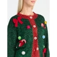 thumbnail image 5 of Women's Embellished Button Front Christmas Cardigan from Holiday Time, Sizes XS-XXXL, 5 of 6