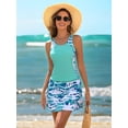 thumbnail image 4 of Asoul Tankini Swimsuits for Women Two Piece Bathing Suits Tummy Control Ruched Swim Suits with Skirt, 4 of 12
