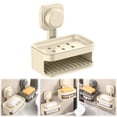 thumbnail image 2 of Soap Dish for Shower – Wall-Mounted Self-Draining Soap Holder for Shower, Bathroom, Or Kitchen, Holds Sponges And Brushes, No Drill Neededciozy, 2 of 9