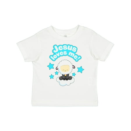 

Inktastic Jesus Loves Me Cute Lamb and Stars Gift Toddler Boy or Toddler Girl T-Shirt