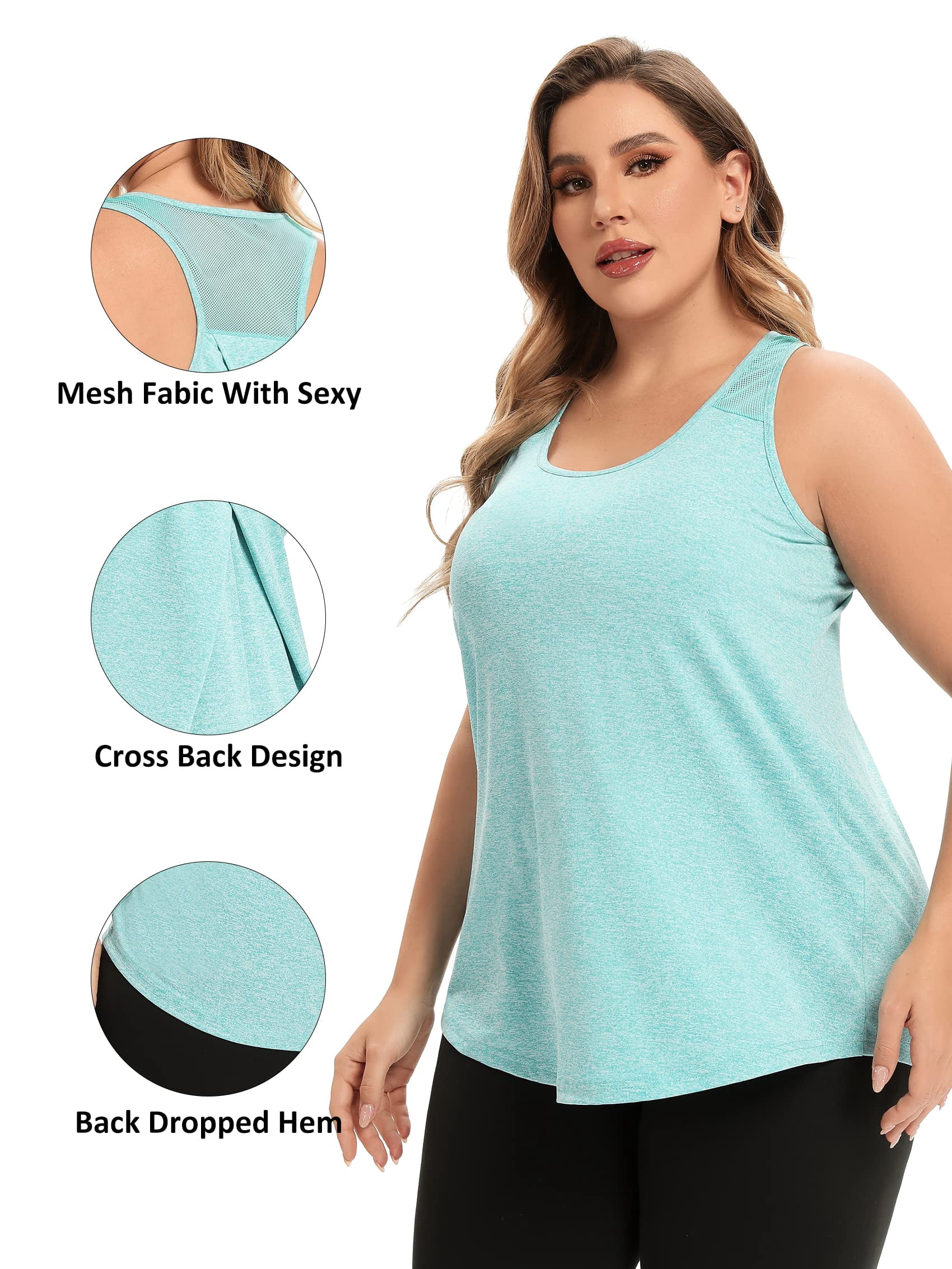 plus size exercise tops