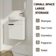 thumbnail image 4 of 16.8 Inch Modern Compact Wall-Mounted Gloss White Bathroom Vanity Cabinet With Ceramics Sink Basin & Soft-Close Cabinet Door, 4 of 10