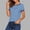 Blue, variant on Womens Top Summer Casual Tee Tops T Shirts Loose Fit Short Sleeve Graphics Basic Tee Y2K Vacation 2026