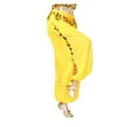 thumbnail image 3 of Women Belly Dance Coins Lantern Pants Side Slit Sequin Chiffon Pants Harem Pants Halloween Costume Party Dancewear, 3 of 3