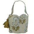 thumbnail image 3 of Classic Block Printed Thick Linen Basket, small medium and large size of basket, 3 of 5