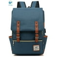 thumbnail image 2 of Deago Vintage Laptop Backpack For Women Men Travel Backpack with USB Charging Port Fashion Rucksack Fits 15.6" Notebook (Blue), 2 of 8
