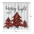 thumbnail image 2 of Rideaux de Douche Arbre de Noël Rouge, Rideau Réutilisable avec Crochets en Tissu Polyester Vintage pour Salle de Bain Baignoire Vacances d'Automne, 2 of 5
