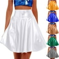 thumbnail image 5 of Lovskoo Women's High Waist Pleated Flared A-Line Mini Short Skirt Club Festival Outfits Green, 5 of 5