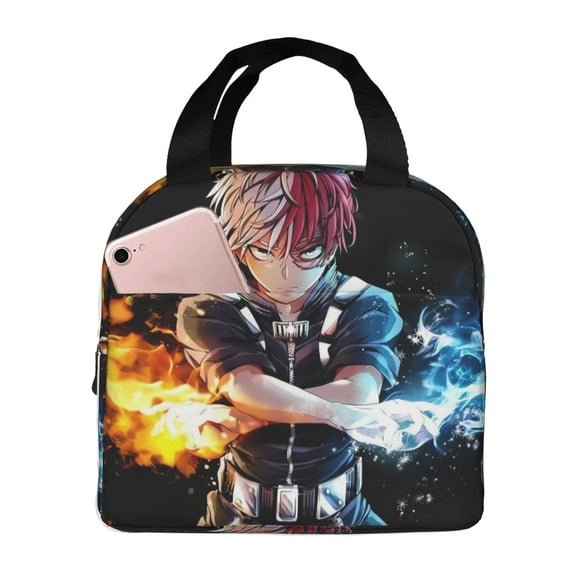 My Hero Academia Shoto Todoroki Lunch Bag Tote Bag Insulated Lunch Box Picnic Beach Fishing Work
