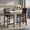 Padded Backrests, variant on Demi Bonn Set of 2 Folding Kitchen Island Stool with Rubber Wood Legs, Modern Dining Chair with Backrests, Brown