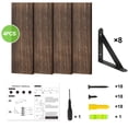 thumbnail image 4 of Set de 4 Repisas Flotantes de Madera Fixwal Marrón 42 cm, 4 of 7