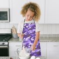 thumbnail image 4 of Purple Lilac Camo Classic Shapes Pattern Kids Aprons for Girls and Boys,Adjustable Neck Strap Toddler Aprons for Kids Cooking Baking, 4 of 6