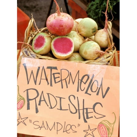 Watermelons and Radishes, Ferry Building Farmer's Market, San Francisco, California, USA Print Wall Art By Inger