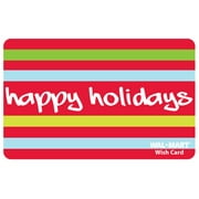 Angle View: Striped Happy Holidays Gift Card