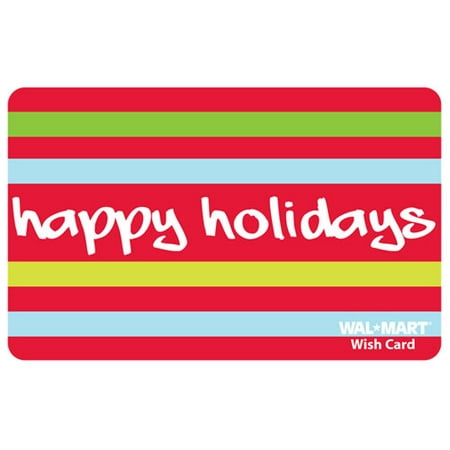 Striped Happy Holidays Gift Card