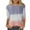 Purple, variant on Odeerbi Shirts for Women Fashion Printed T-shirt Mid-length 3/4 Sleeves Blouse Round Neck 2025 Casual Tops Gray