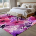 thumbnail image 4 of 5'x7' Area Rugs for Living Room Bedroom, Spring Floral Washable Rug Carpet Runner Indoor Outdoor, Watercolor Flowers Leaves Vintage Beige Non Slip Floor Mats Area Rug for Kitchen, Nursery, 4 of 8