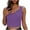 Purple, variant on BLVB Going out Crop Tops for Women Sleeveless V Neck Ribbed Fitted Camisole Tops Cropped Shirt Clothes for Yoga Gym