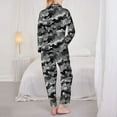 thumbnail image 6 of Goofa Horse Silhouette Printed Women’s 2 Piece Pajama Set Super,Pajamas Women's Long Sleeve Sleepwear Soft Button Down Loungewear Pjs Lounge Set Nightwear-, 6 of 9