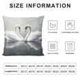 thumbnail image 5 of Creowell Swans Water Heart Shape Fashion Style Dirt-Resistant Short Plush Throw Pillow Covers for Couch Sofa Bed Living Room Bedroom Home Decor 1PC 20x20in, 5 of 5