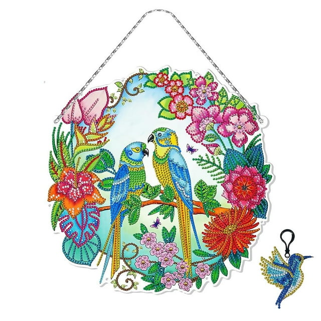 GROWTH TANK Needlework Needlecrafts Office Mosaic Supplies Two birds