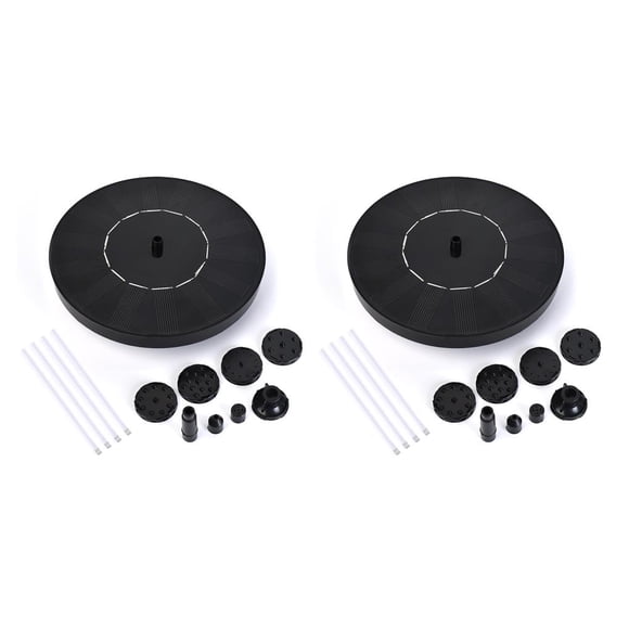 Methold Birdbath Pond Solar 6 boquillas fuente exterior patio trasero 190L/H piscina agua rociador paisaje con palo Type1 NO1