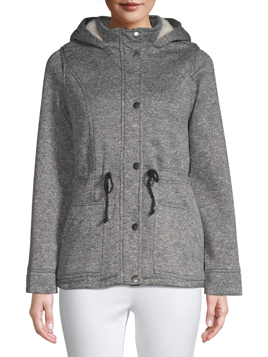 Paper Tee Juniors' Melange Fleece Jacket